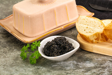 Luxury delicous strugeon black caviar