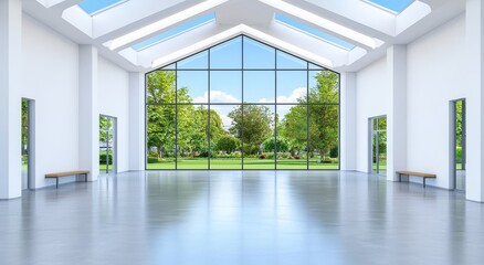 Obraz premium Modern house featuring an abstract pavilion with angular and geometric designs.