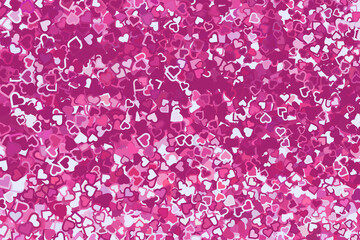 Fototapeta premium Pink girly background with hearts