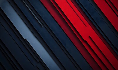 Obraz premium Dark blue background with red and white stripes of the American flag, creating an american theme for banner or web design template,