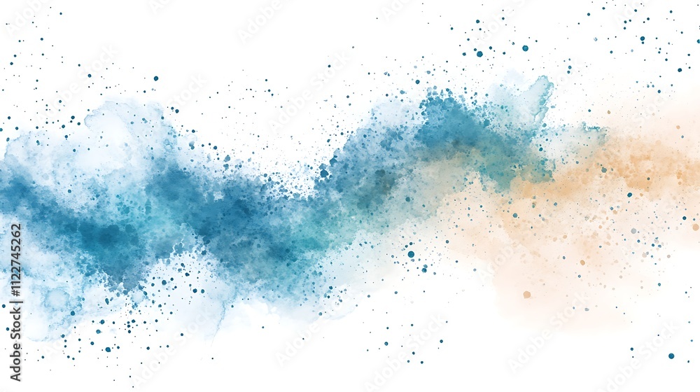 Poster a smooth, flowing abstract ink on paper with a large, clear area for text