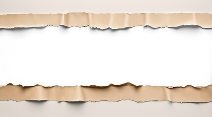 Fototapeta premium Ripped_torn_paper_edges_isolated_on_white_background