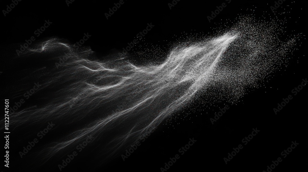 Poster minimalistic particle mesh with conceptual depth, perfect for artistic and premium branding.