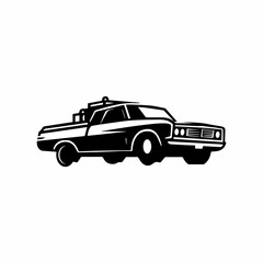Fototapeta premium Car logo Silhouette on white background