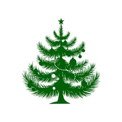 Fototapeta premium Christmas tree icon Christmas tree logo vector