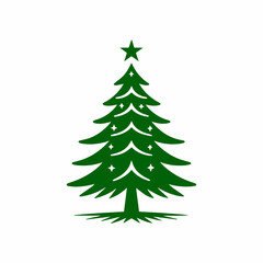 Obraz premium Christmas tree icon Christmas tree logo vector