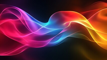 Obraz premium Abstract colorful flowing wave.