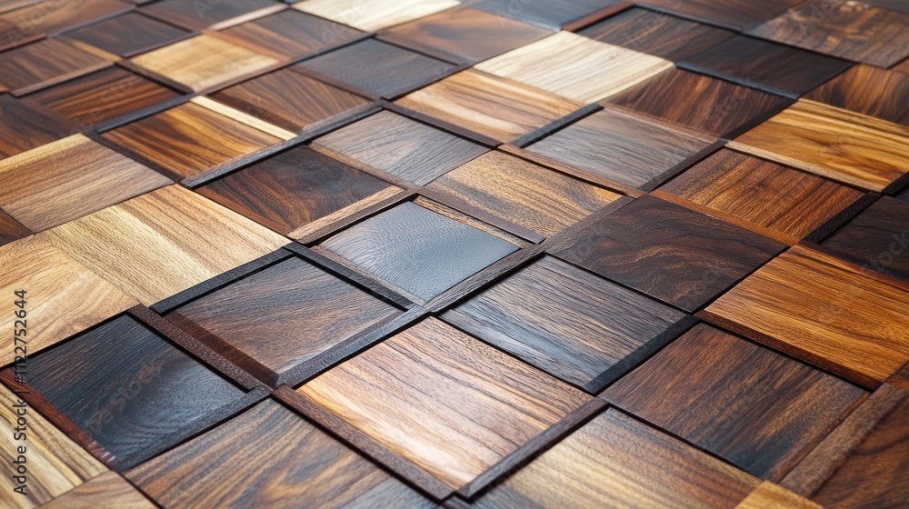 Poster modular wood patterns designed for modern architecture, blending function and style.