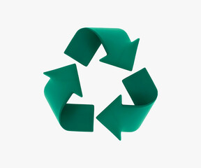 Obraz premium Recycle Badge 3D Illustration