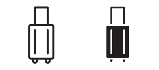 Suitcase liner icon vector set.