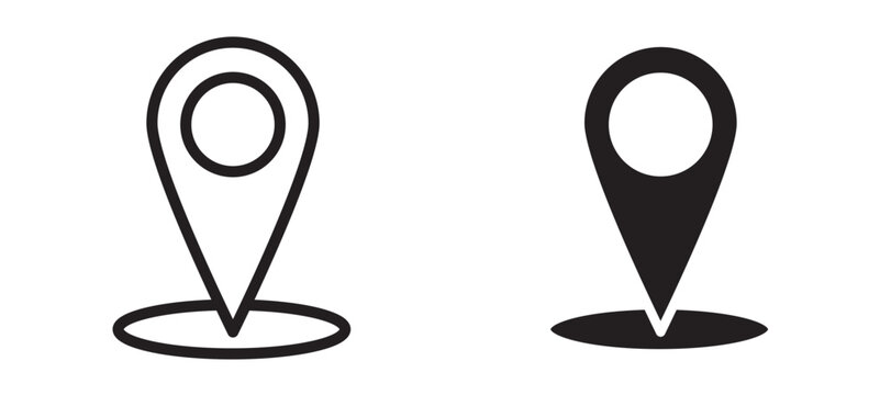 Map marker liner icon vector set.