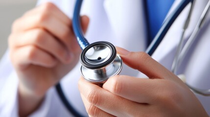 Professional portrait of a doctor with a stethoscope, emphasizing expertise and care,