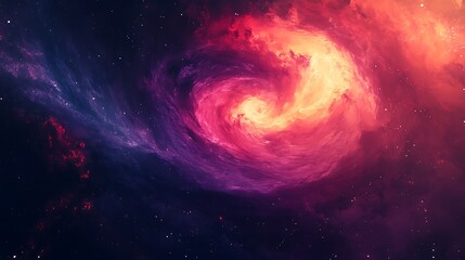 Fototapeta premium Swirling nebula in deep space, cosmic dust and gas clouds.
