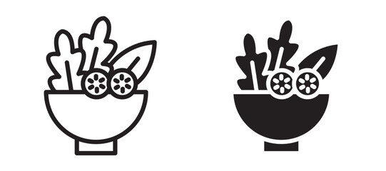 Salad liner icon vector set.