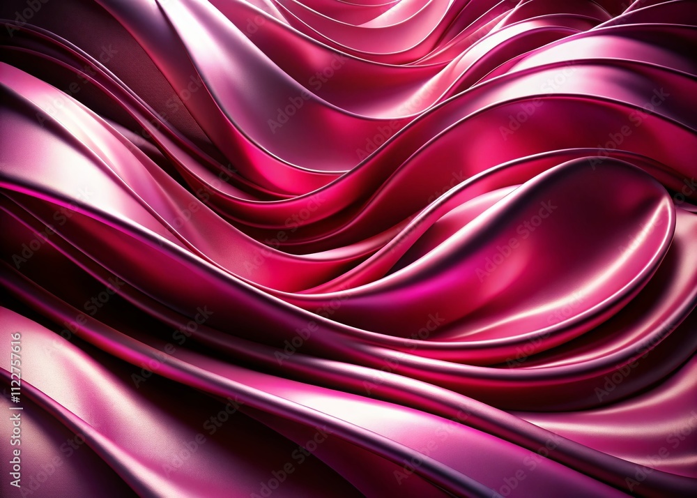 Poster beautiful abstract 3d background featuring smooth silky shapes in soft pink color palette, ideal for