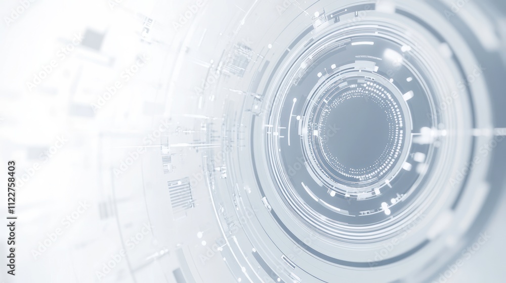 Aufkleber dynamic abstract white design with layers, perfect for tech-focused visuals.