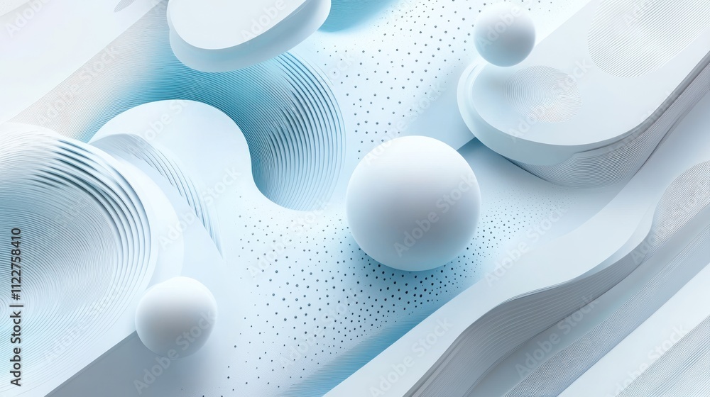 Aufkleber dynamic abstract white design with layers, perfect for tech-focused visuals.