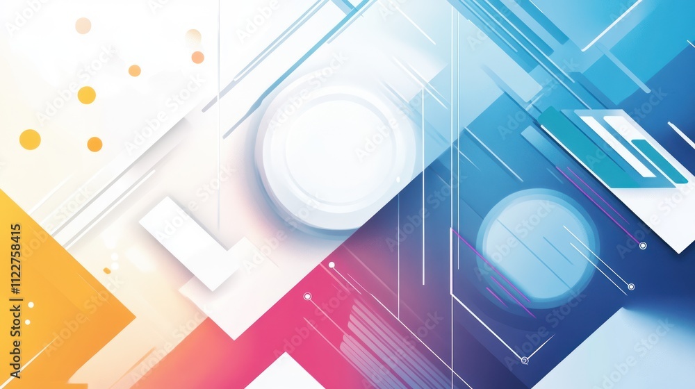 Aufkleber dynamic abstract white design with layers, perfect for tech-focused visuals.