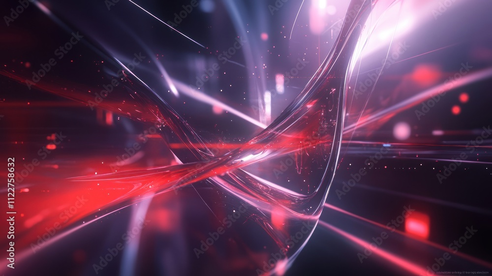 Poster dynamic communication nodes and lines design with subtle futuristic accents.