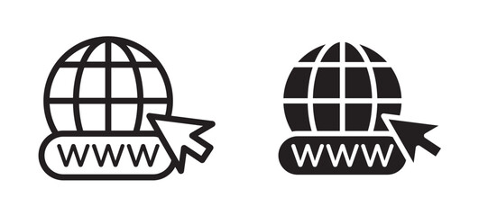 Website liner icon vector set.