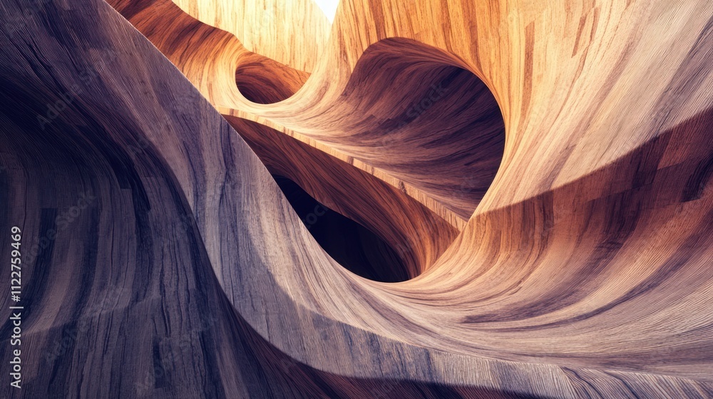 Poster dynamic wood grain patterns for storytelling visuals, emphasizing depth and movement.