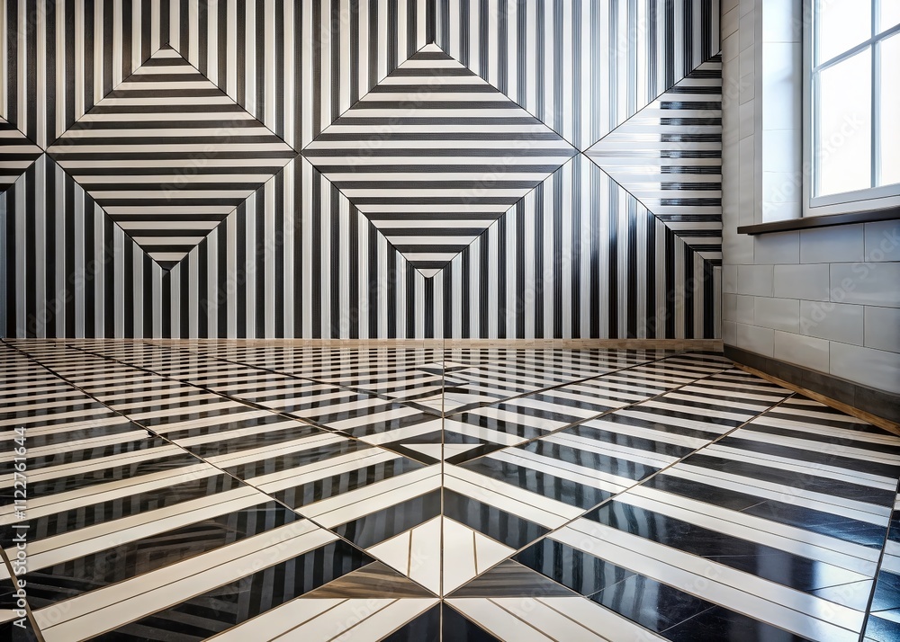 Aufkleber black and white cross stripes pattern background with geometric horizontal and vertical lines for wa