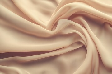Obraz premium Background Luxurious mocha mousse silk fabric flowing gently, creating an elegant and textured background. Color of 2025 year mocha mousse