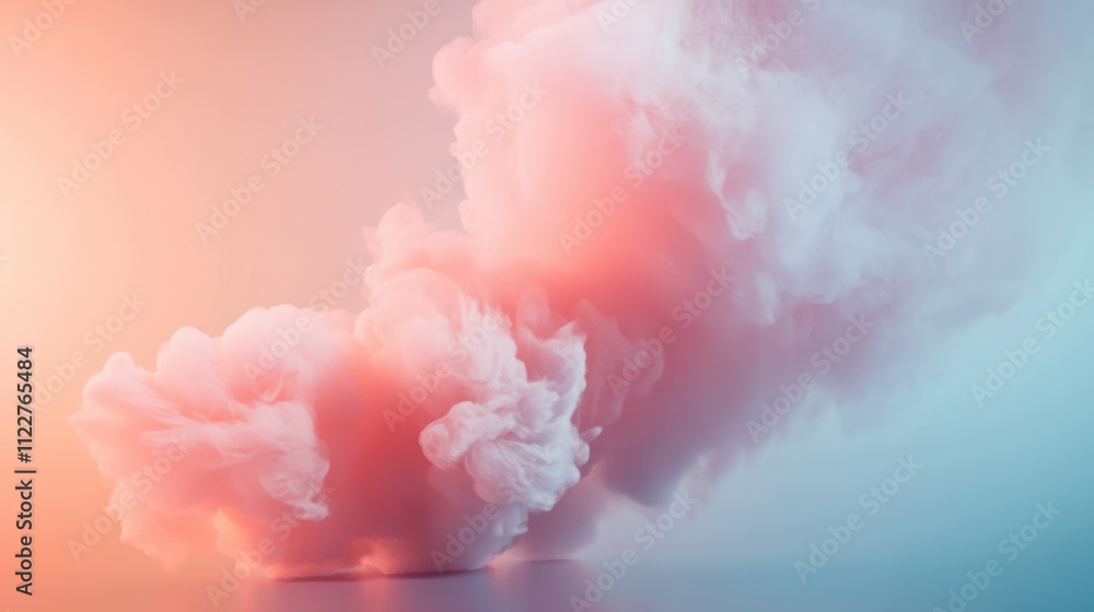 Poster smoke effect with a soft gradient finish, emphasizing smooth transitions and clean aesthetics.