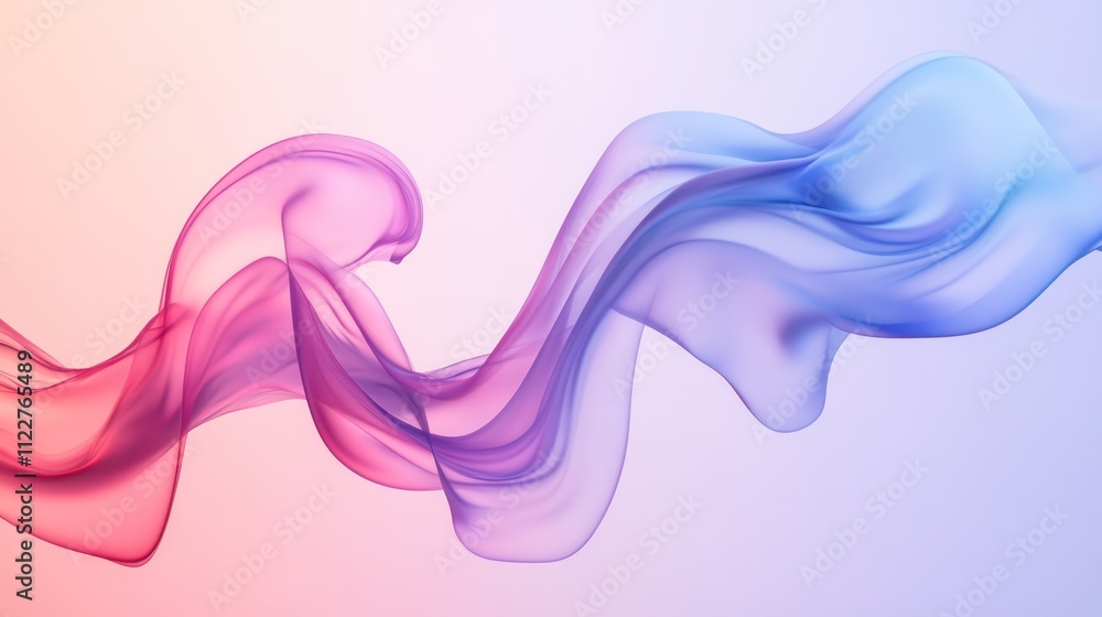Poster smoke effect with a soft gradient finish, emphasizing smooth transitions and clean aesthetics.