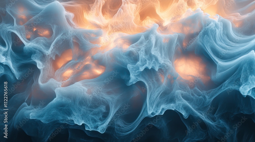 Poster smoke texture with layered depth, blending realistic details and smooth gradients.