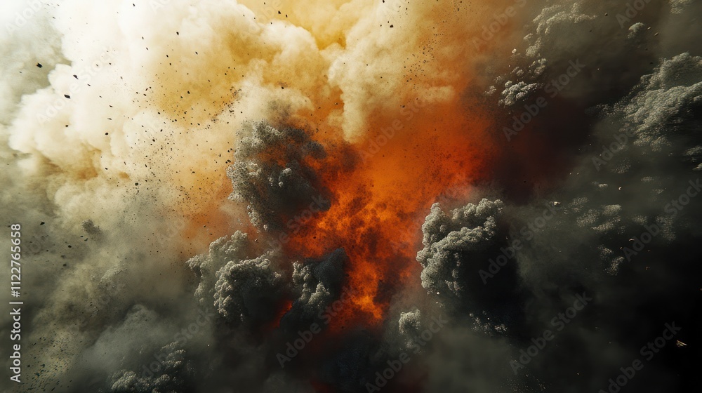 Poster smoke textures with dynamic motion effects, tailored for immersive virtual environments.