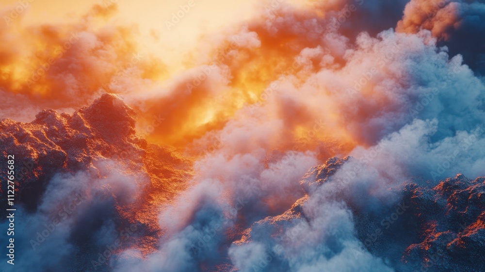 Aufkleber smoke textures with dynamic motion effects, tailored for immersive virtual environments.