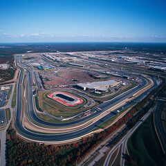 Charlotte Motor Speedway racetrack - Nascar aerial view - CHARLOTTE, NC - OCTOBER 27, 2024 
Charlotte Motor Speedway
NASCAR race
Aerial view
Racetrack
Charlotte, NC
October 27, 2024
Speedway view
NASC