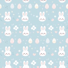 Obraz premium Cartoon seamless collage pattern