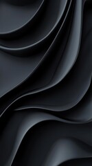 Obraz premium Abstract Black Waves: A Minimalist Design