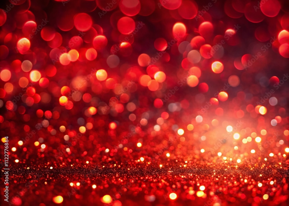 Aufkleber captivating abstract background of defocused red glitter lights with copy space for creative designs