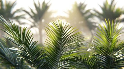 Fototapeta premium Lush palm close-up