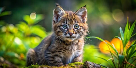 Captivating Black Bobcat Kitten in Its Natural Habitat: A Glimpse into the Wild World of a Rare Feline Species