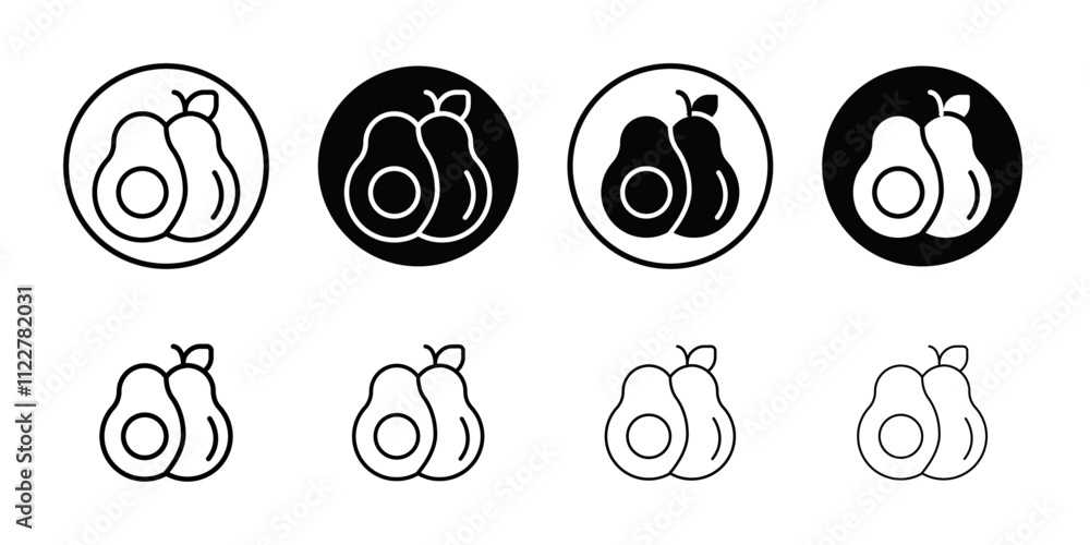 Poster avocado icon Outline vector for web ui