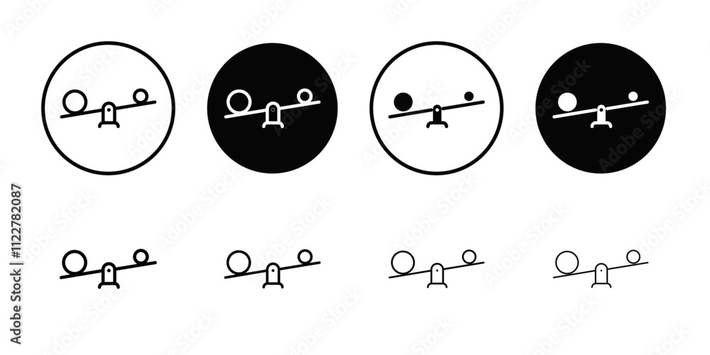 Poster balancing icon Outline vector for web ui