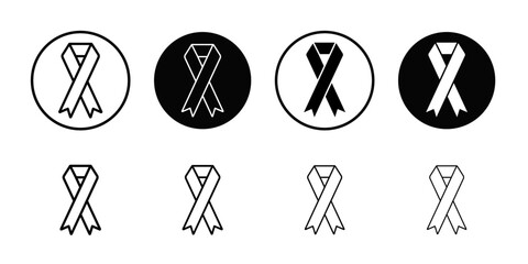Awareness ribbon icon Outline vector for web ui