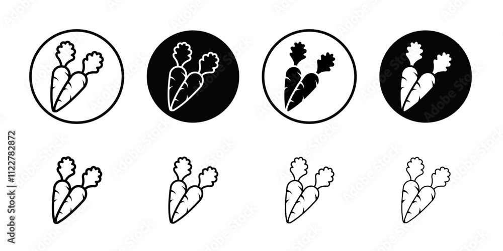 Poster carrot icon Outline vector for web ui