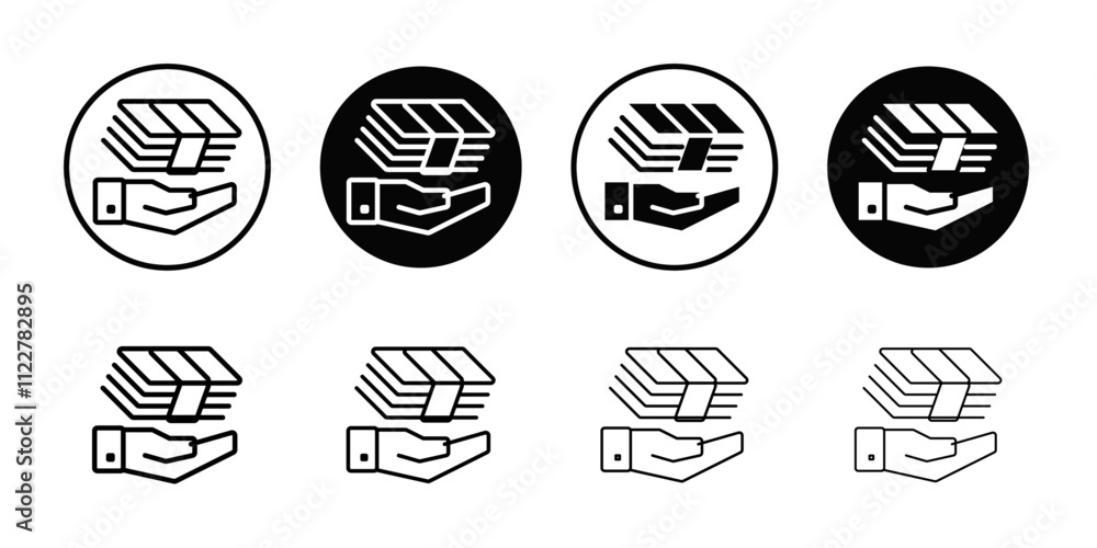 Poster cash bonus icon outline vector for web ui