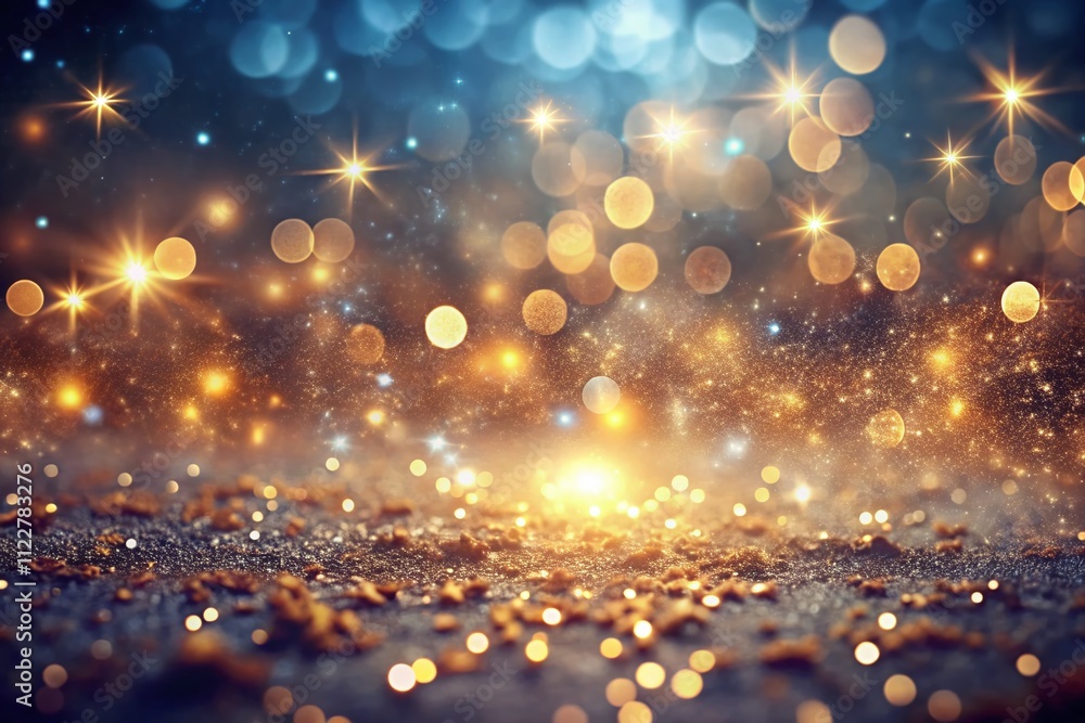 Poster captivating bokeh particle border effect with shimmering dust and glowing highlights for stunning vi