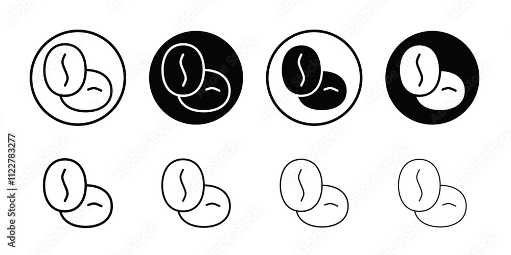 Poster Coffee beans icon Outline vector for web ui