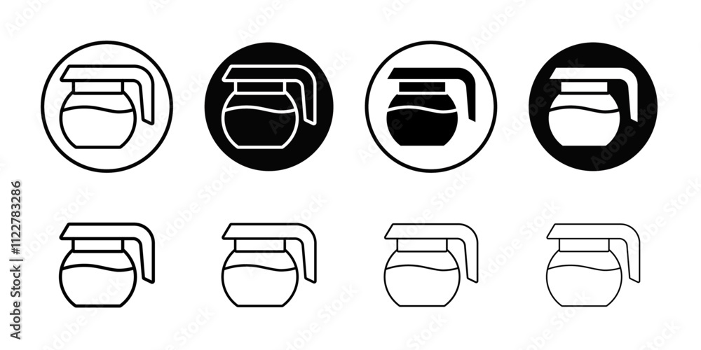 Poster coffee pot icon Outline vector for web ui