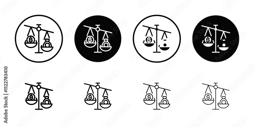 Poster compare icon outline vector for web ui