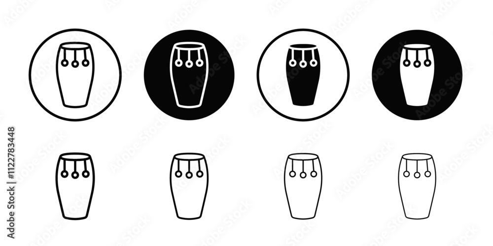 Poster Conga drum icon Outline vector for web ui