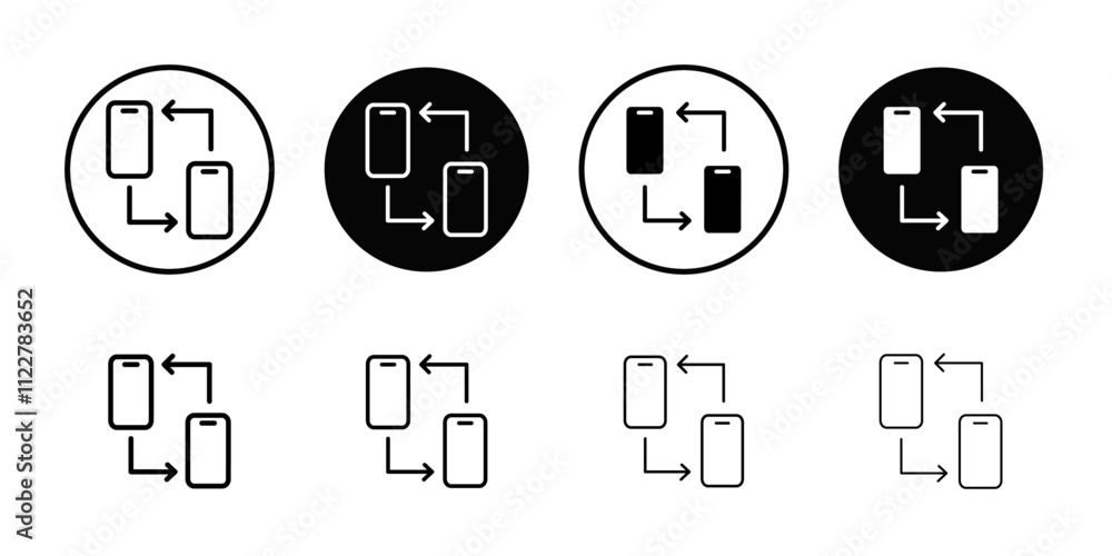Poster Data transferring icon Outline vector for web ui