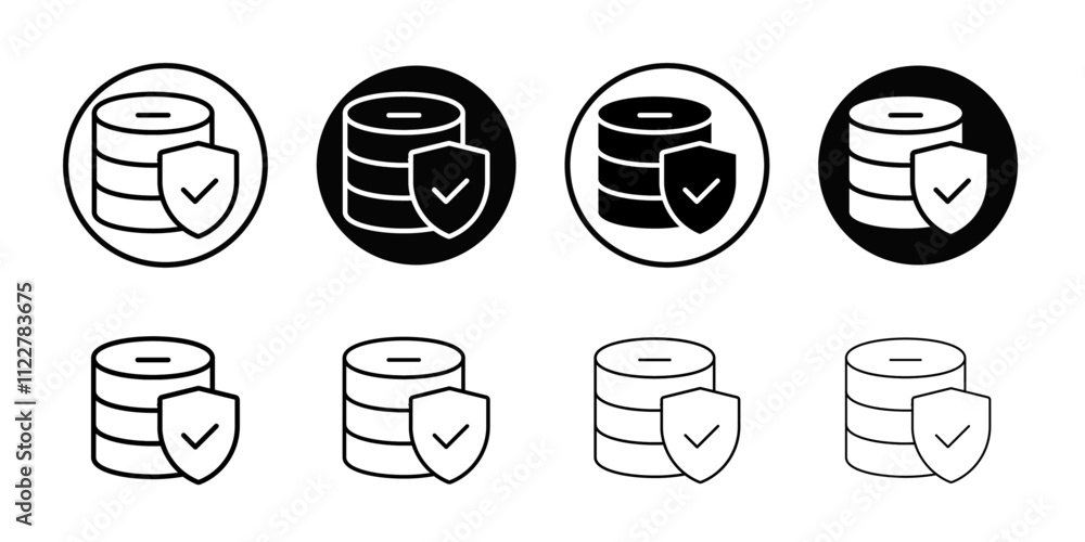 Poster data protection icon Outline vector for web ui
